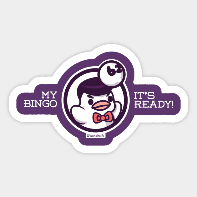 My Bingo it's READY (white) Sticker by sandralf